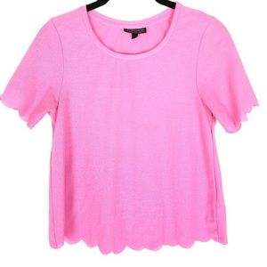 Pink topshop scallop top